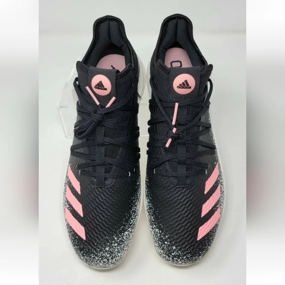 Adidas Adizero Grail Stick Baseball Cleats Black White Pink Mens Sz 13.5 New